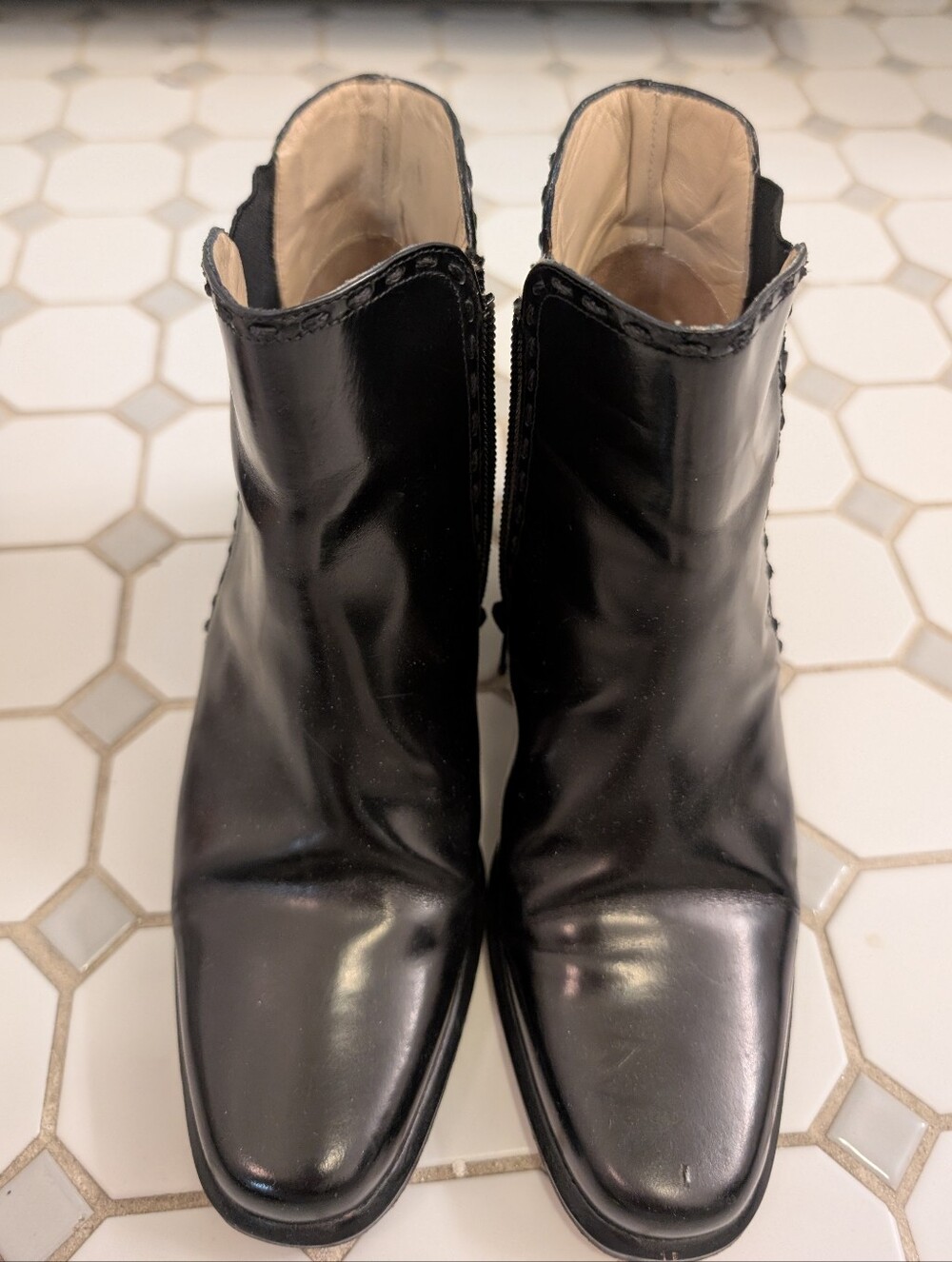 Vintage Via Spiga For Neiman Marcus Black Leather Ankle Boots